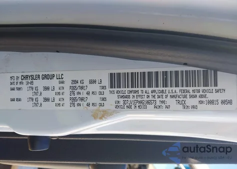 2010 Dodge Ram 1500 St z USA, uszkodzony, nr VIN 3D7JV1EPXAG106573